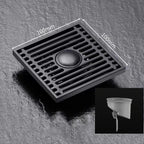 Bonde de Douche Carrée Inox 10x10 cm Anti-Odeur