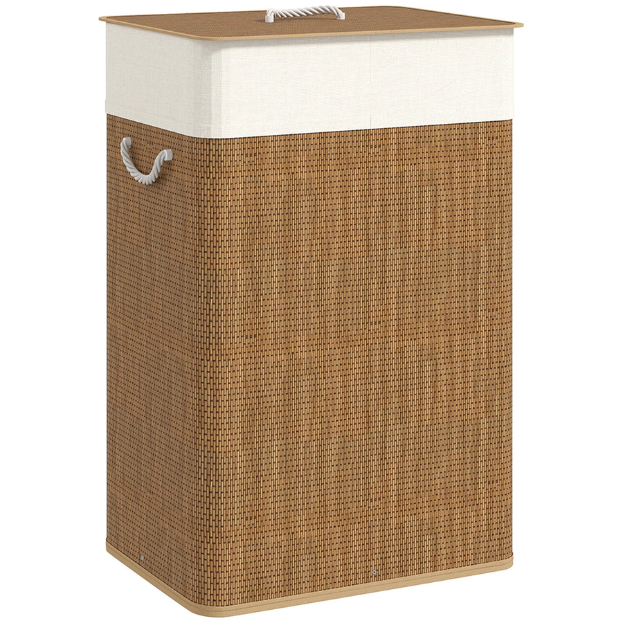 Panier à Linge Bambou avec Couvercle 40x30x60cm