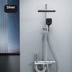 Colonne de Douche Thermostatique LED avec Panneau Verre