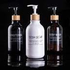 Distributeur de Savon Effet Givrée Rechargeable 500ML Lot de 2