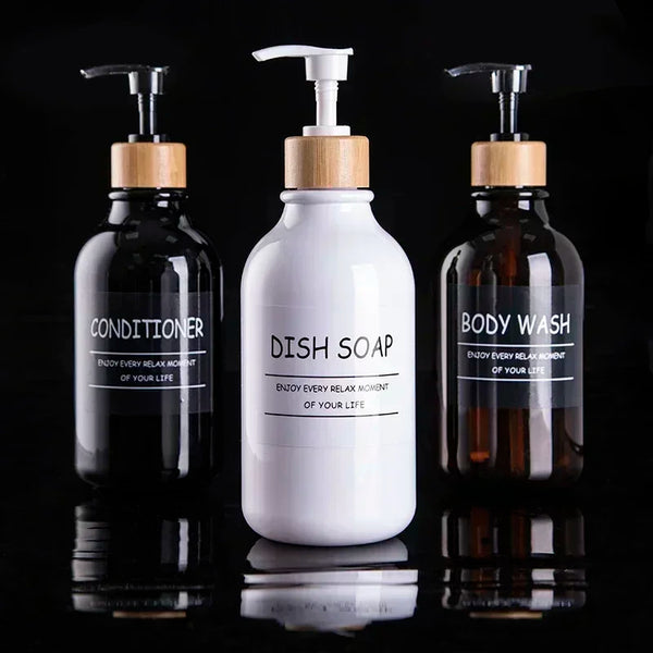Distributeur de Savon Effet Givré Rechargeable 500ML – 3 Coloris