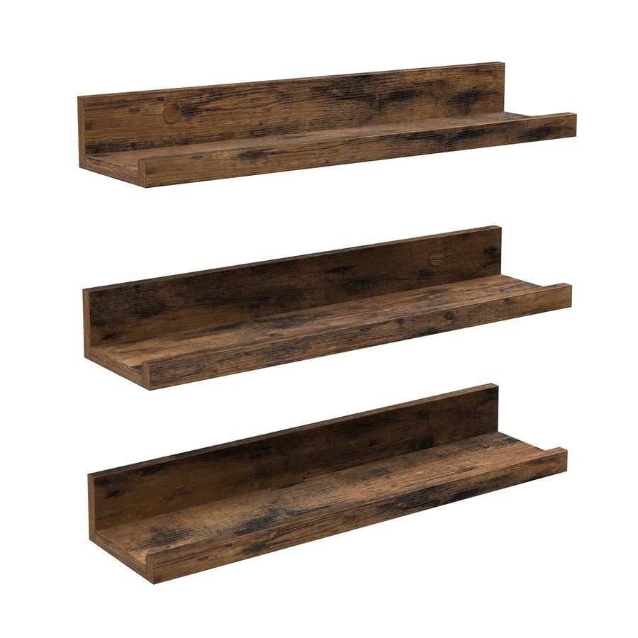 Étagères Murales Flottantes Bois Lot de 3
