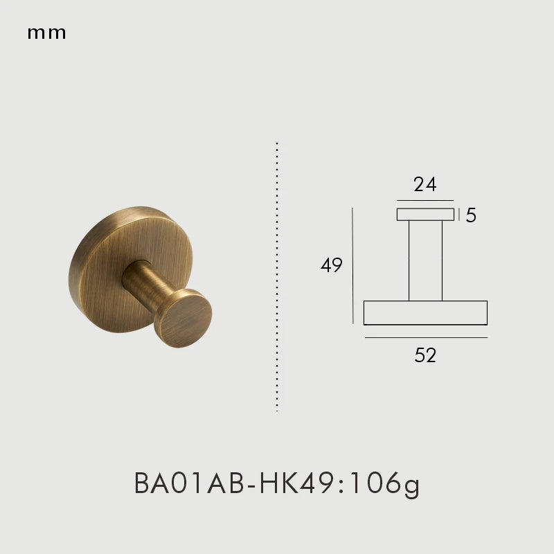 Porte-serviette mural en laiton moleté finition bronze antique