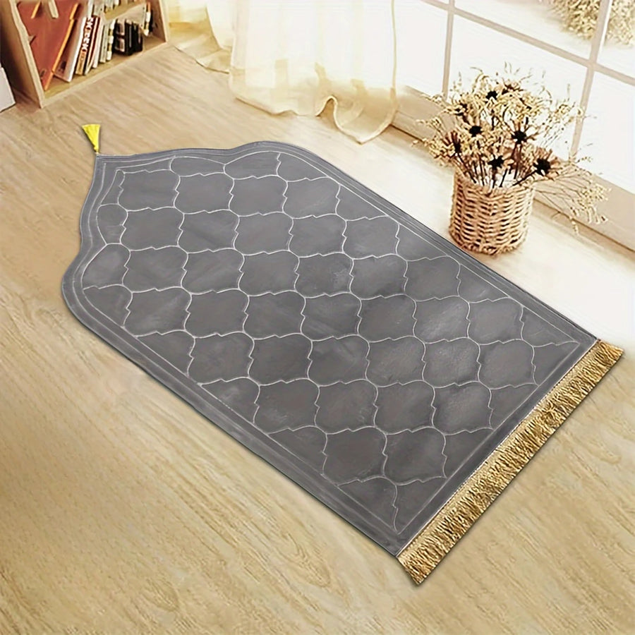 Tapis Épais Imprimé Polyester Forme Irrégulière à Franges – 5 Coloris