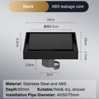 Bonde de Douche Carrée 10x10 cm Anti-Retour