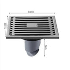 Bonde de Douche Carrée Inox 10x10 cm Anti-Odeur