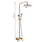 Colonne de douche thermostatique dorée 3 voies