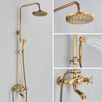 Colonne de douche rétro en laiton finition antique