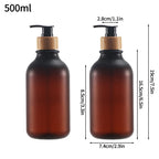 Distributeur de Savon Effet Givrée Rechargeable 500ML Lot de 2