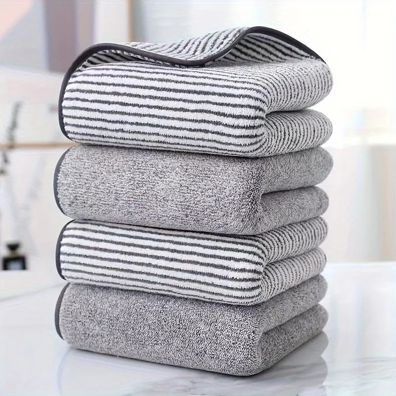 Serviette Mains à Rayures Polaire – 2 Coloris
