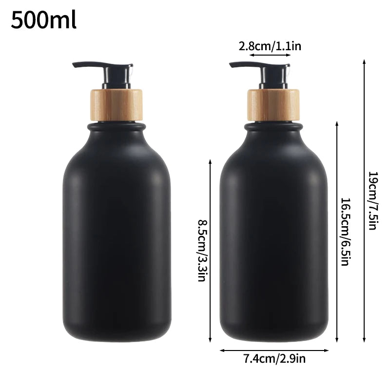 Distributeur de Savon Effet Givrée Rechargeable 500ML Lot de 2