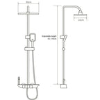 Colonne de Douche Thermostatique Digitale 4 Fonctions