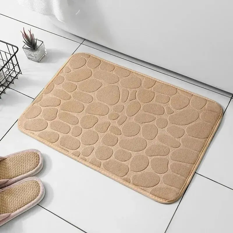 Tapis de Douche Antidérapant Effet Galets