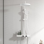 Colonne De Douche Thermostatique Dorée Avec Tablette