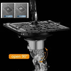Bonde de Douche Carrée Inox 10x10 cm Anti-Odeur