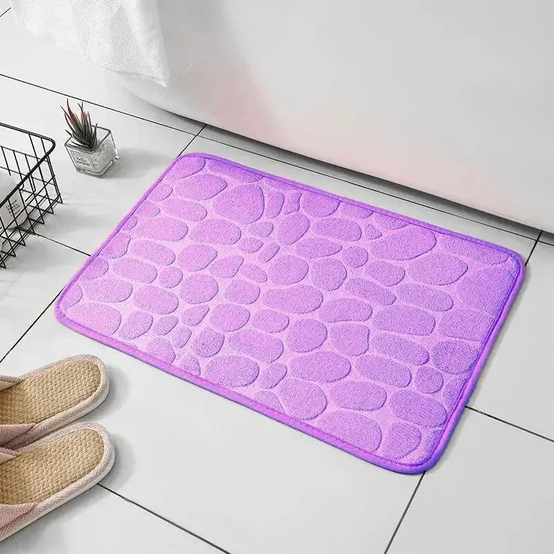 Tapis de Douche Antidérapant Effet Galets
