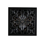 Bonde de Douche Carrée Luxe Noir 10x10 cm