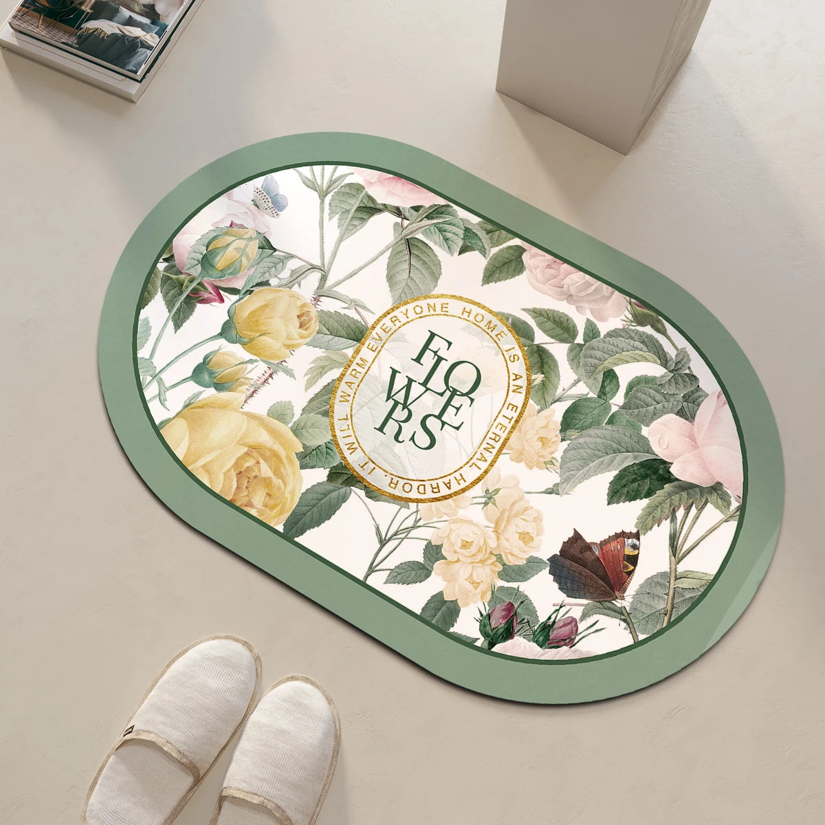Tapis de Douche Antidérapant Floral