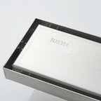 Bonde de Douche Linéaire Inox 10 à 40 cm Anti-Odeur