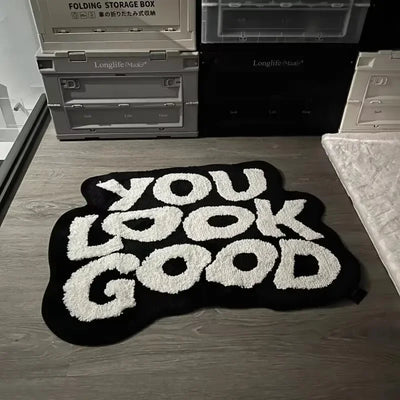 Tapis de Douche Irrégulier – Noir & Vert – 2 Tailles