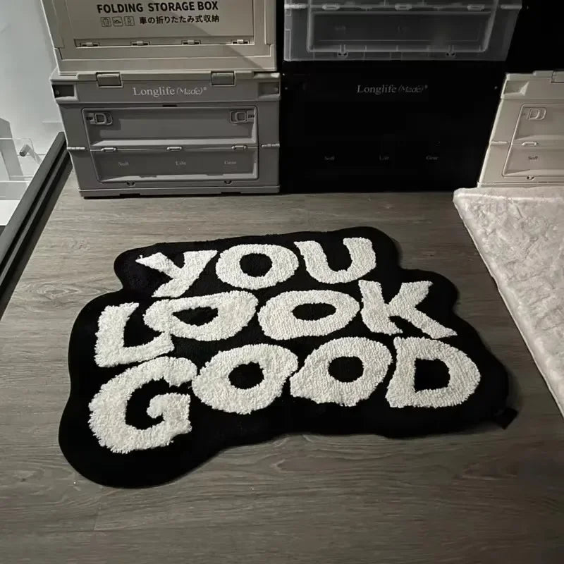 Tapis de Douche Irrégulier – Noir & Vert – 2 Tailles