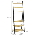 Porte-serviette échelle pliable bambou et métal