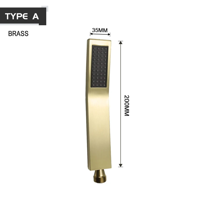 Pommeau de Douche à Main Or Brossé