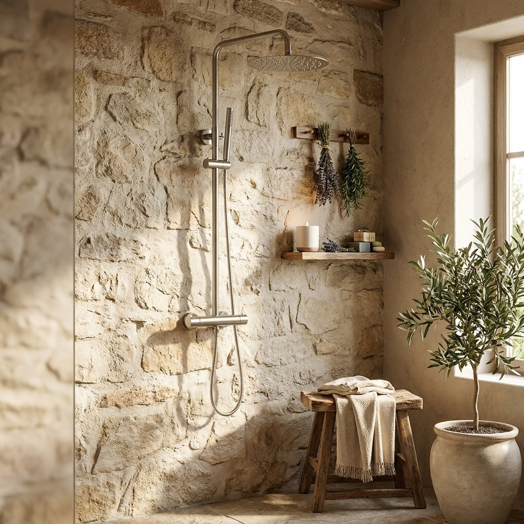 Colonne de Douche Stellia – Nickel Brossé