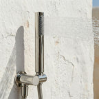 Colonne de Douche Encastrée Vael Chrome Laiton — Pommeau Pluie 250×250 mm
