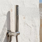 Colonne de Douche Encastrée Vael Chrome Laiton — Pommeau Pluie 250×250 mm