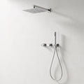 Colonne de Douche Encastrée Vael Chrome Laiton — Pommeau Pluie 250×250 mm