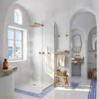Colonne de Douche Encastrée Vael Or Rose Poli Laiton — Pommeau Pluie 250×250 mm