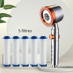 Pommeau de Douche Filtrant Haute Pression 5 Modes