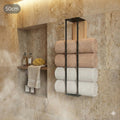 Porte-serviettes mural modulable en bois et métal | Rangement serviettes salle de bain – vue 9
