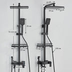 Colonne de douche thermostatique noire avec affichage digital