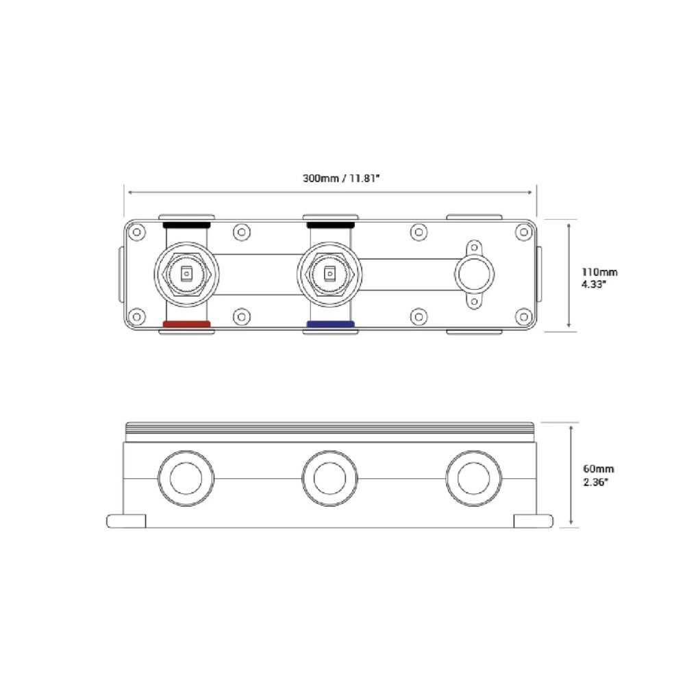 Colonne de Douche Encastrée 2 Fonctions