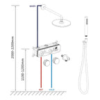 Colonne de Douche Encastrée Minimaliste en Laiton