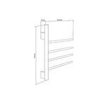 Sèche-Serviette Électrique Pivotant 180° en Acier Inoxydable