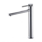 Robinet lavabo Aura chrome modèle haut pour vasque, sur fond blanc