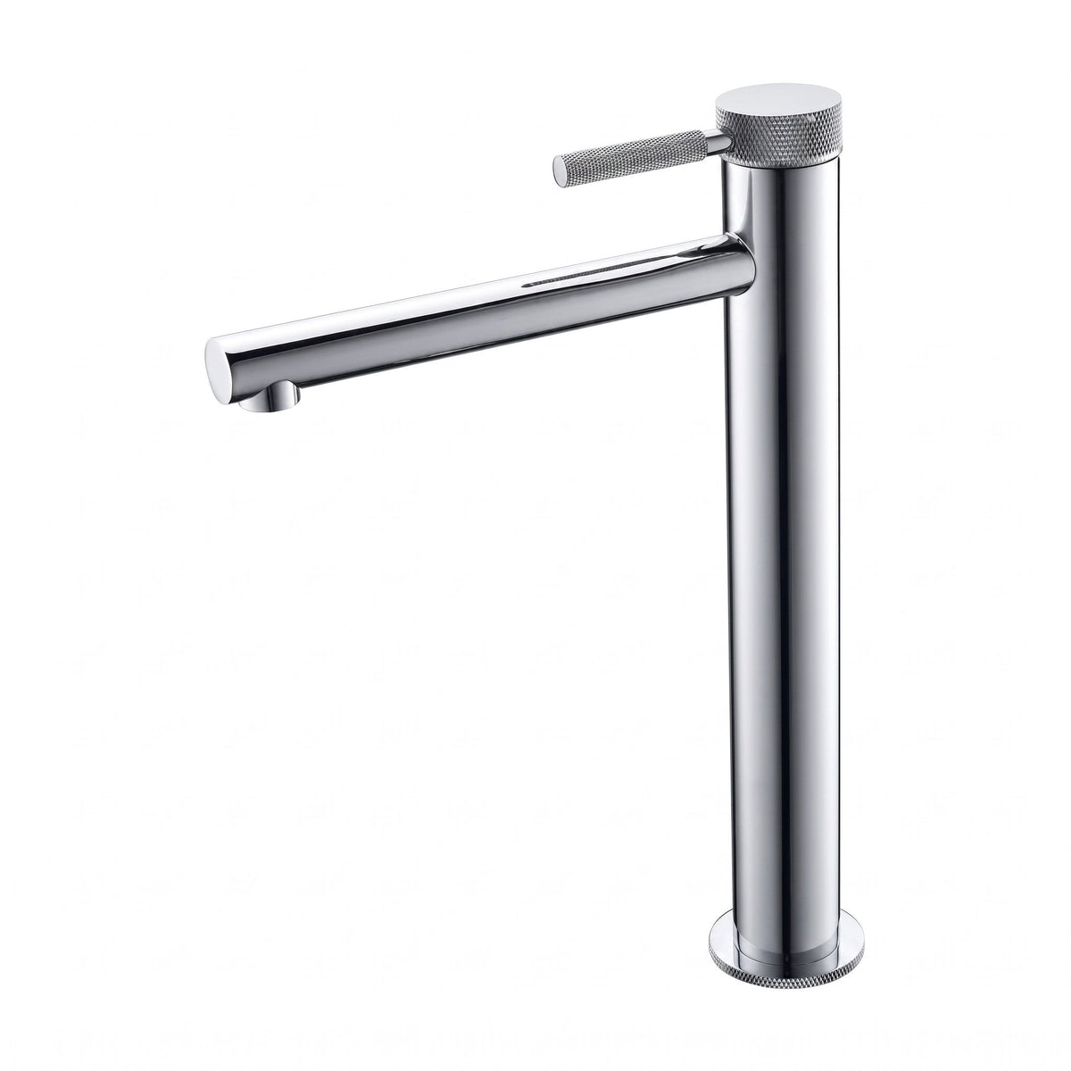 Robinet lavabo Aura chrome modèle haut pour vasque, sur fond blanc