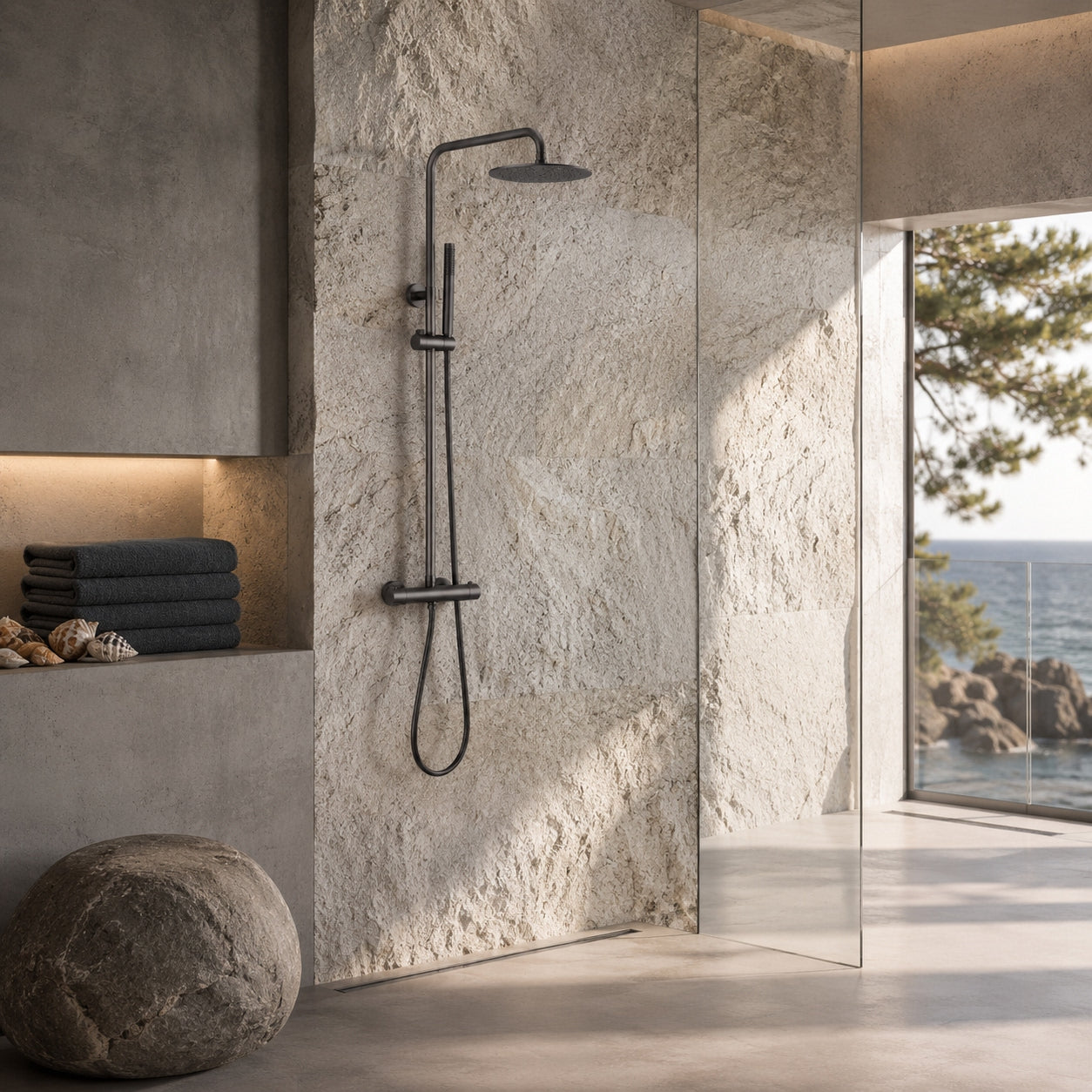 Colonne de Douche Stellia – Gun Metal