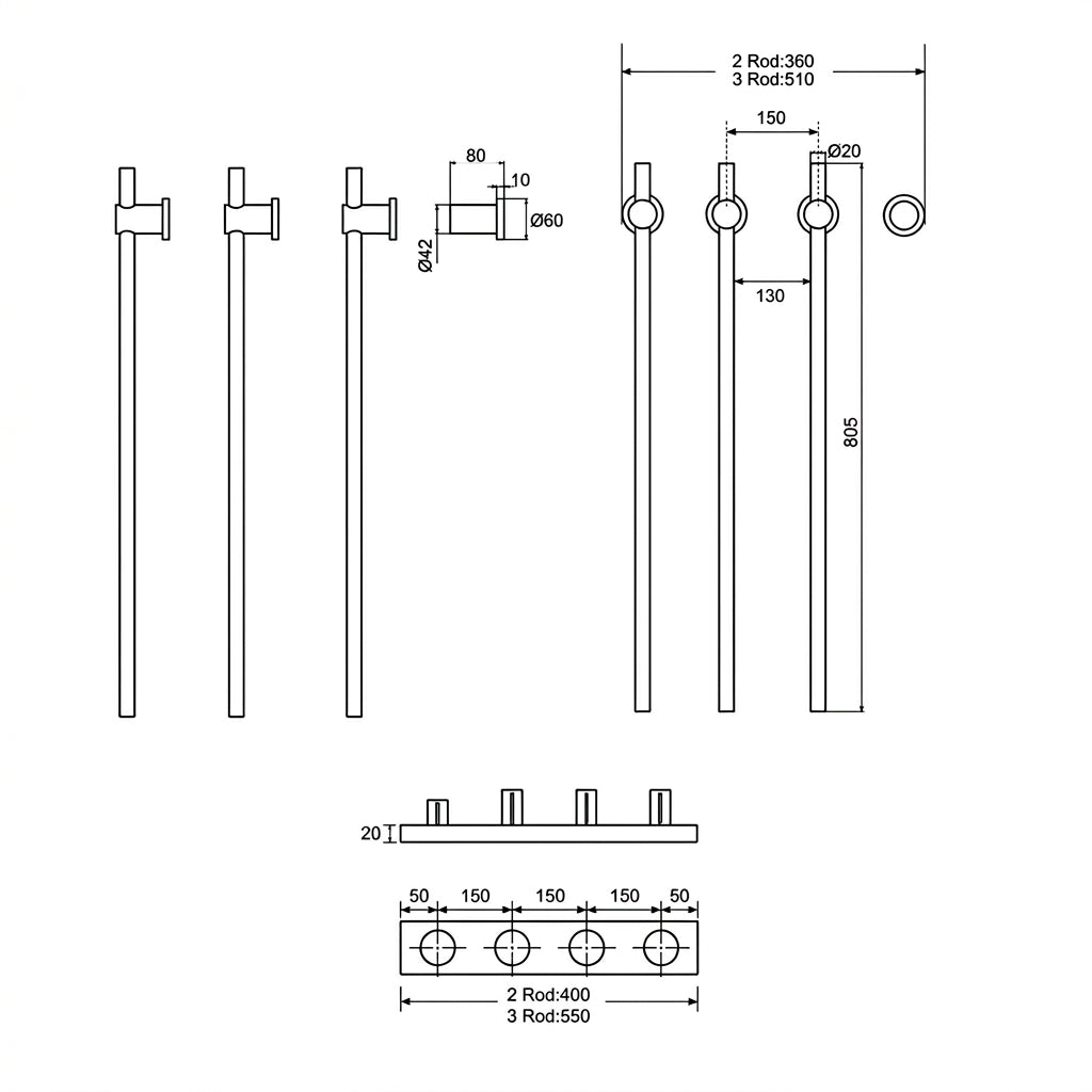 Sèche-Serviette Électrique Nox – Chromé