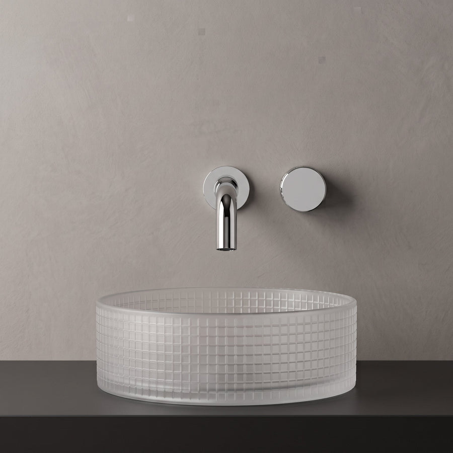 Robinet Mural Linea Chrome Laiton — Mitigeur Encastrable Minimaliste
