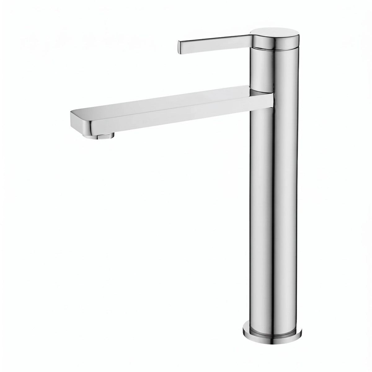 Robinet lavabo Solea chrome modèle haut sur fond blanc