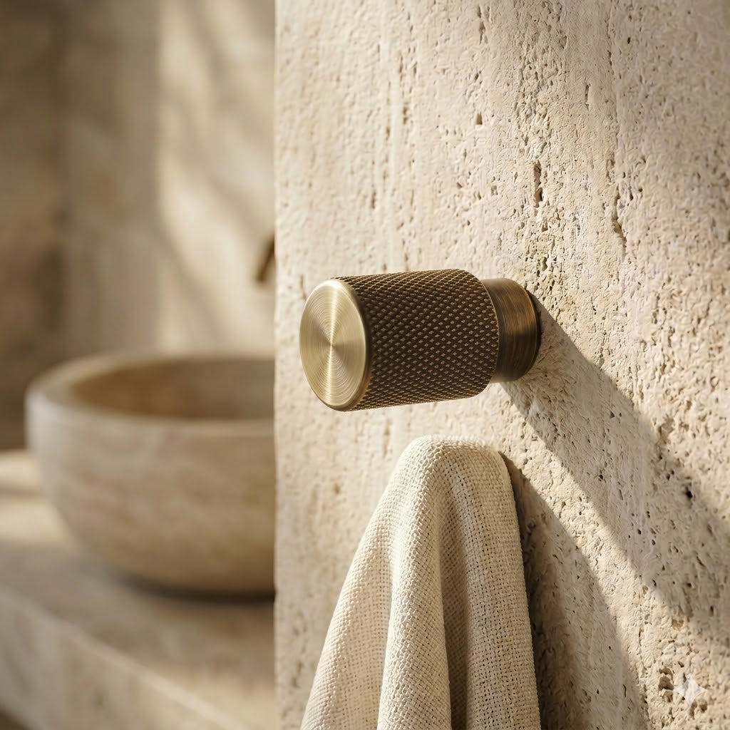 Patère Murale Moletée Laiton Design