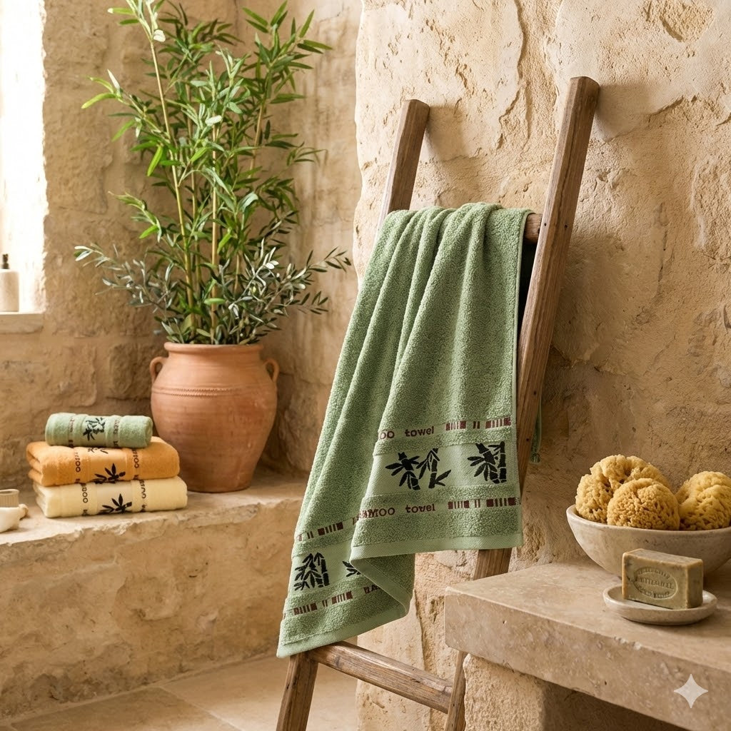 Serviette de Bain Spa en Bambou