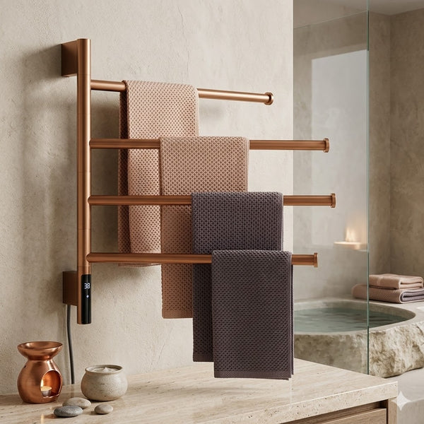 Sèche-Serviette Électrique Pivotant 180° Inox – Design Premium