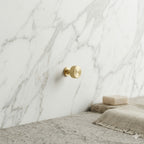 Patère Murale Cylindrique Laiton Design