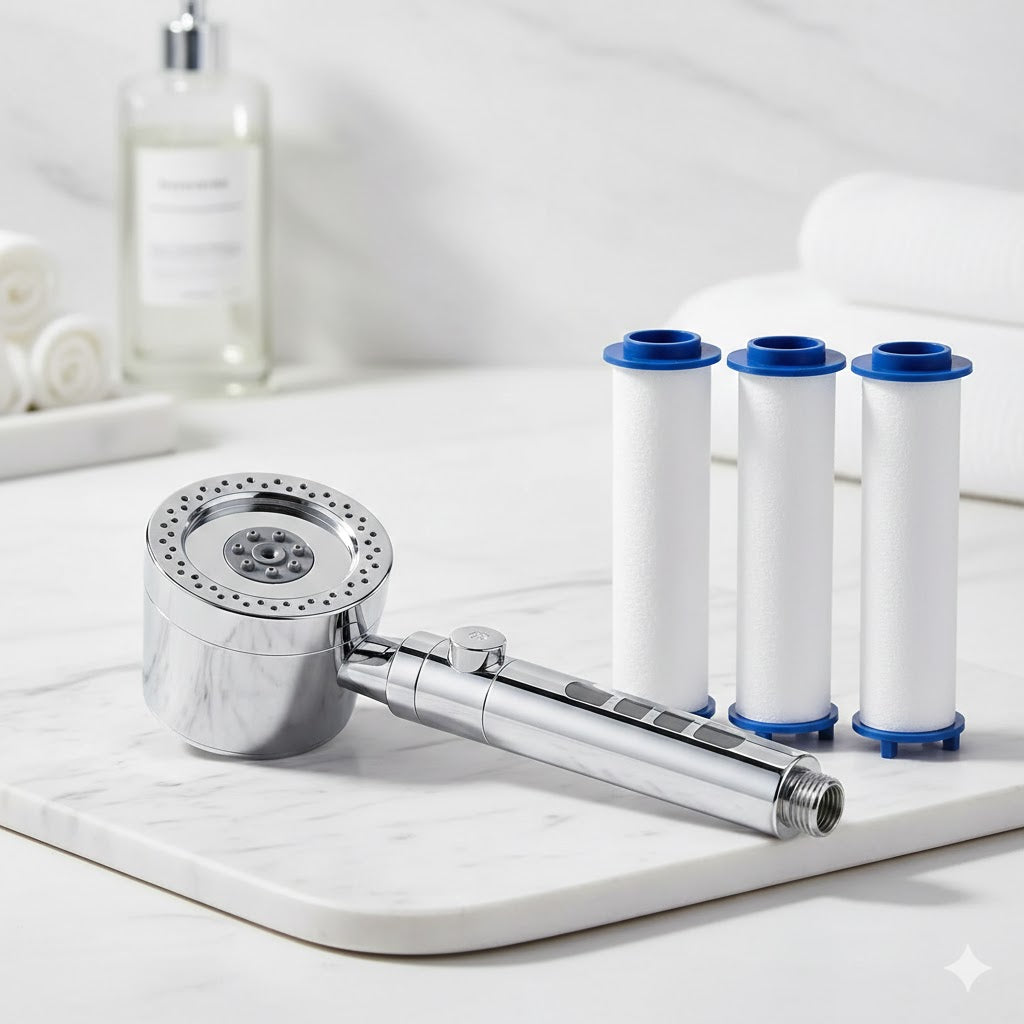 Pommeau de Douche Filtrant Haute Pression 5 Modes