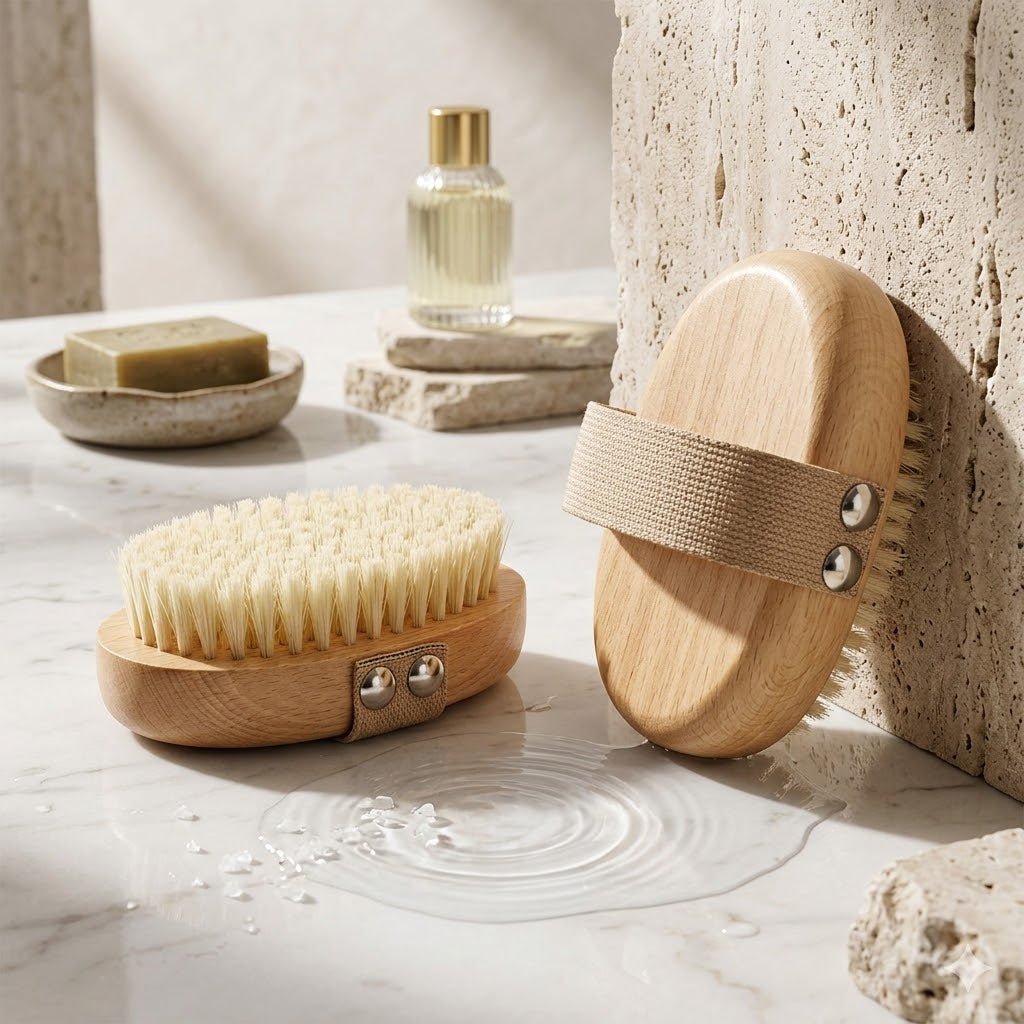 Brosse Corps Bois Exfoliante Main